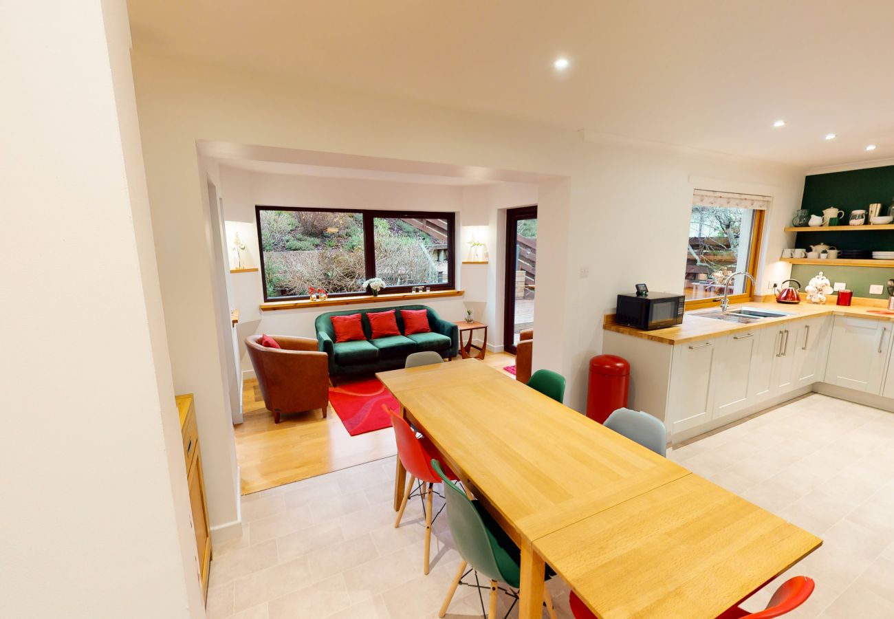 Open plan space in an Aviemore holiday home 