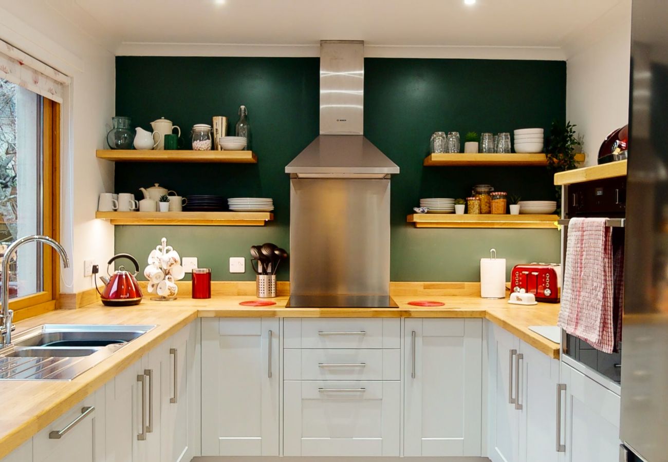 Modern kitchen in an Aviemore holiday home 