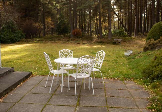 Patio furniture at Cairngorm holiday cottage