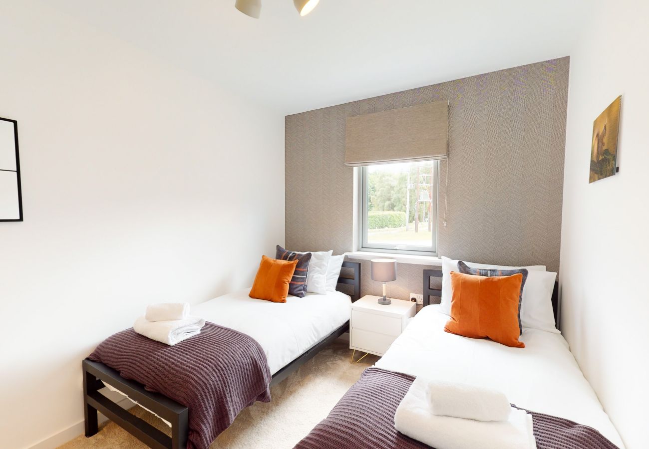 Twin room at an Aviemore self catering property
