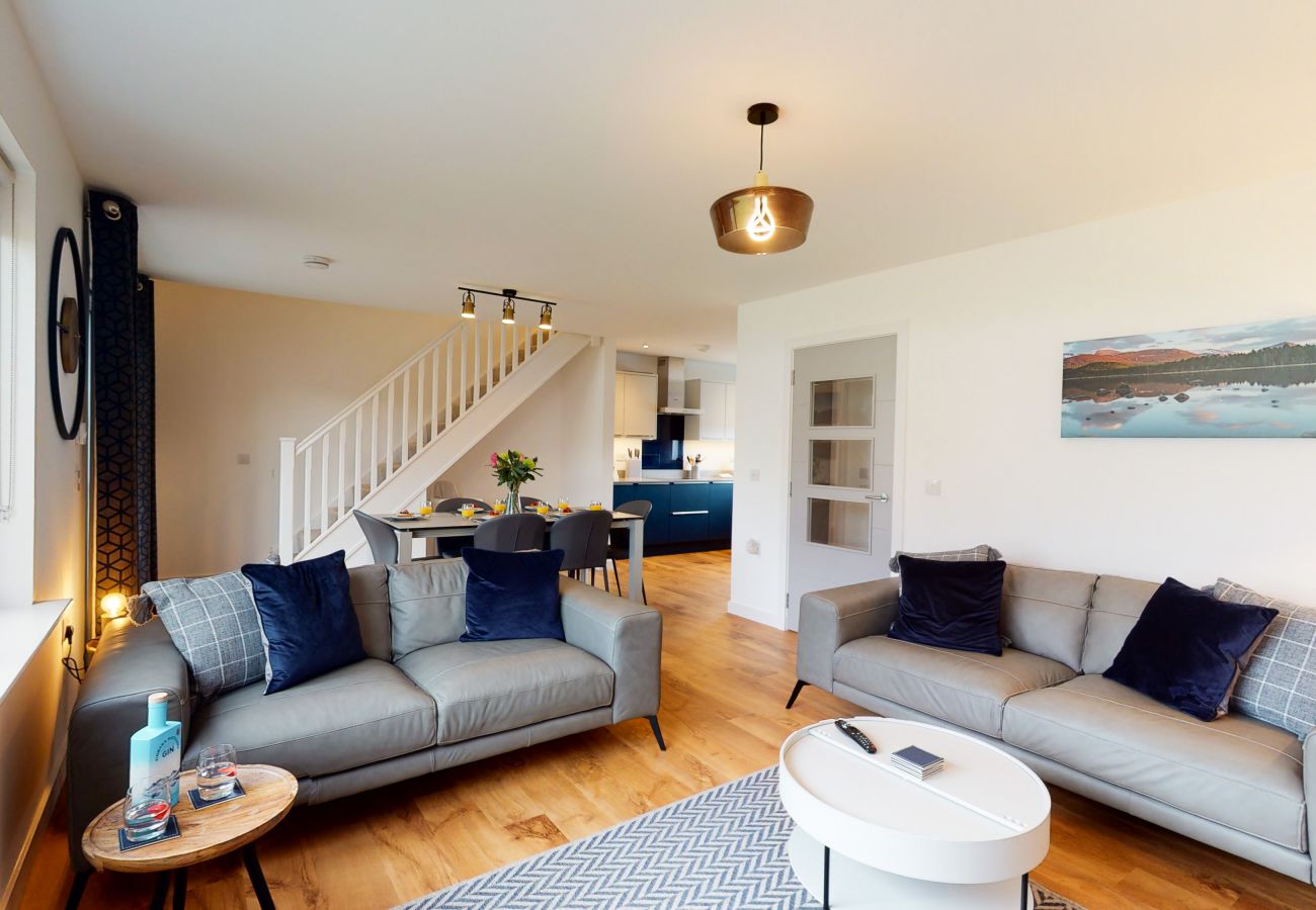Modern living room in Aviemore self catering property