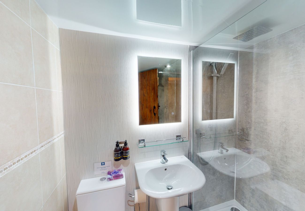 Modern shower room in a Scottish holiday property