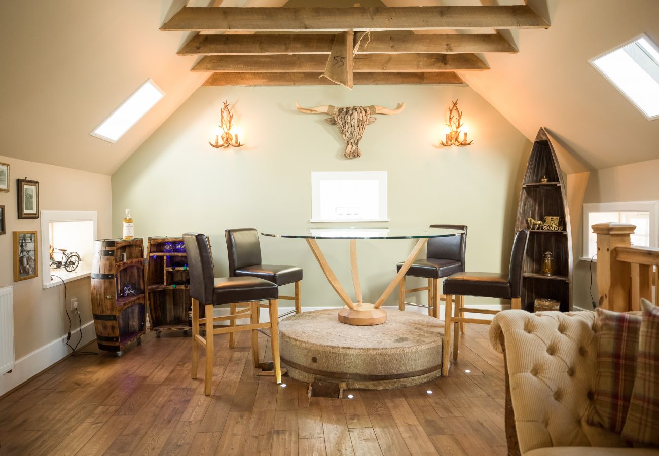 Bar area at The Maltings, a luxury self catering property in The Cairngorms