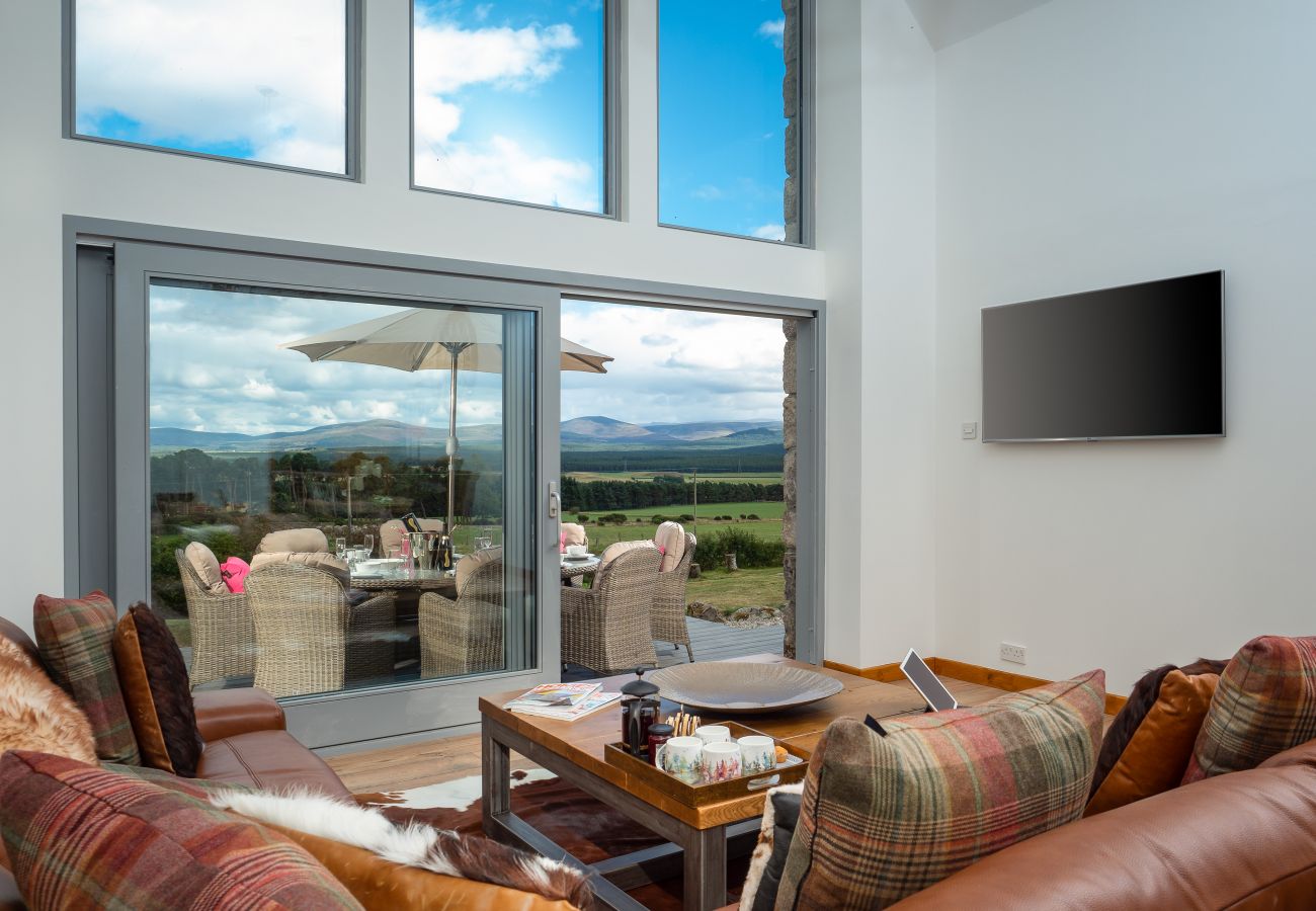 Views of Cairngorm national park from luxury holiday lodge