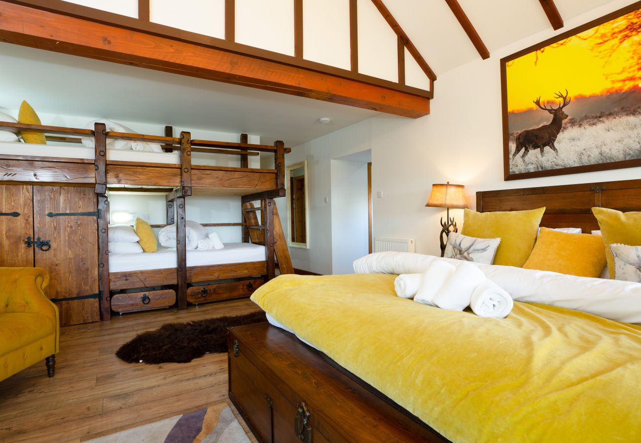  Master bedroom in large Cairngorm holiday lodge