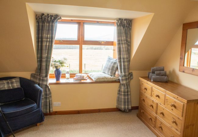 Views of the Cairngorms from the family room at Pilmuir