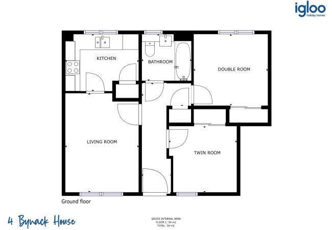 Floor plan of 4 Bynack House