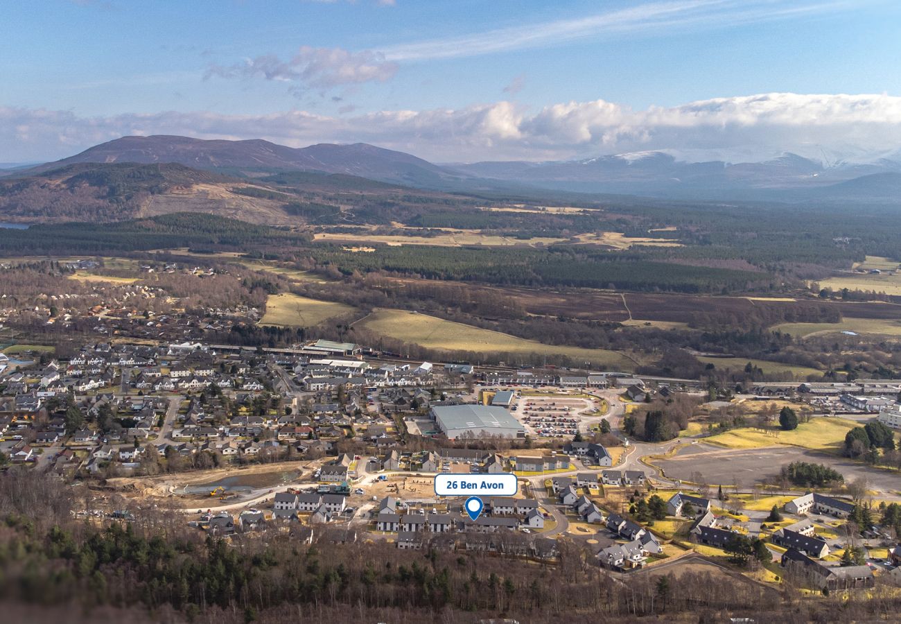 Ariel view of 26 Ben Avon Aviemore