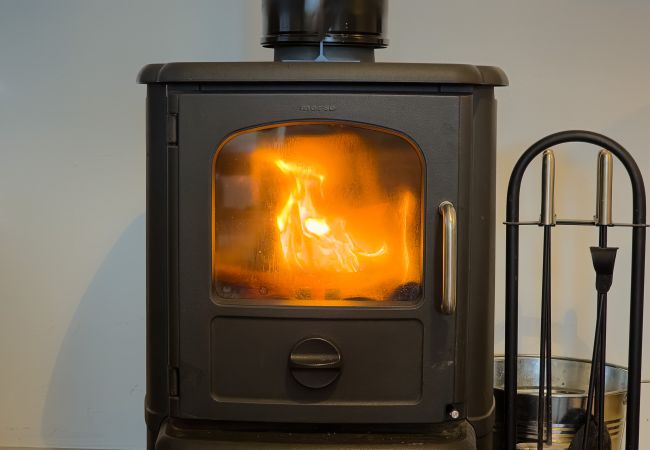 wood burning stove at The Bothy