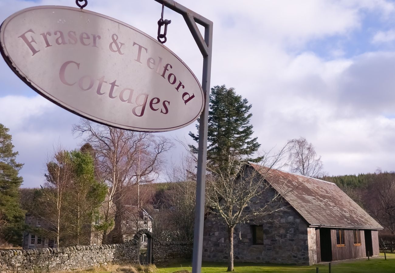 Welcome sign  to Telford Cottage Insh near Aviemore