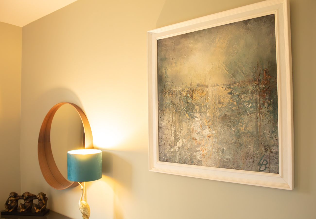 Original artwork in a Cairngorm self catering cottage for two