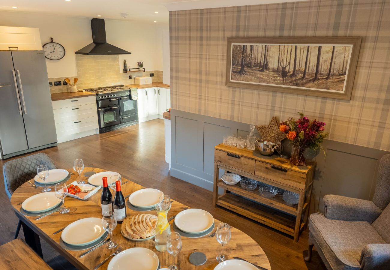 Dining table set for a family of 8