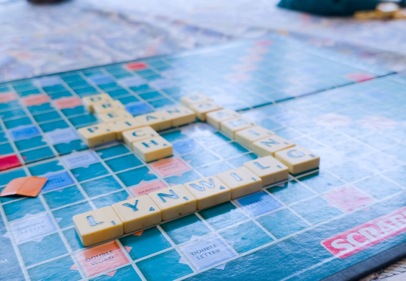 Board game close-up at Lynwilg House Highland group self-catering holiday home