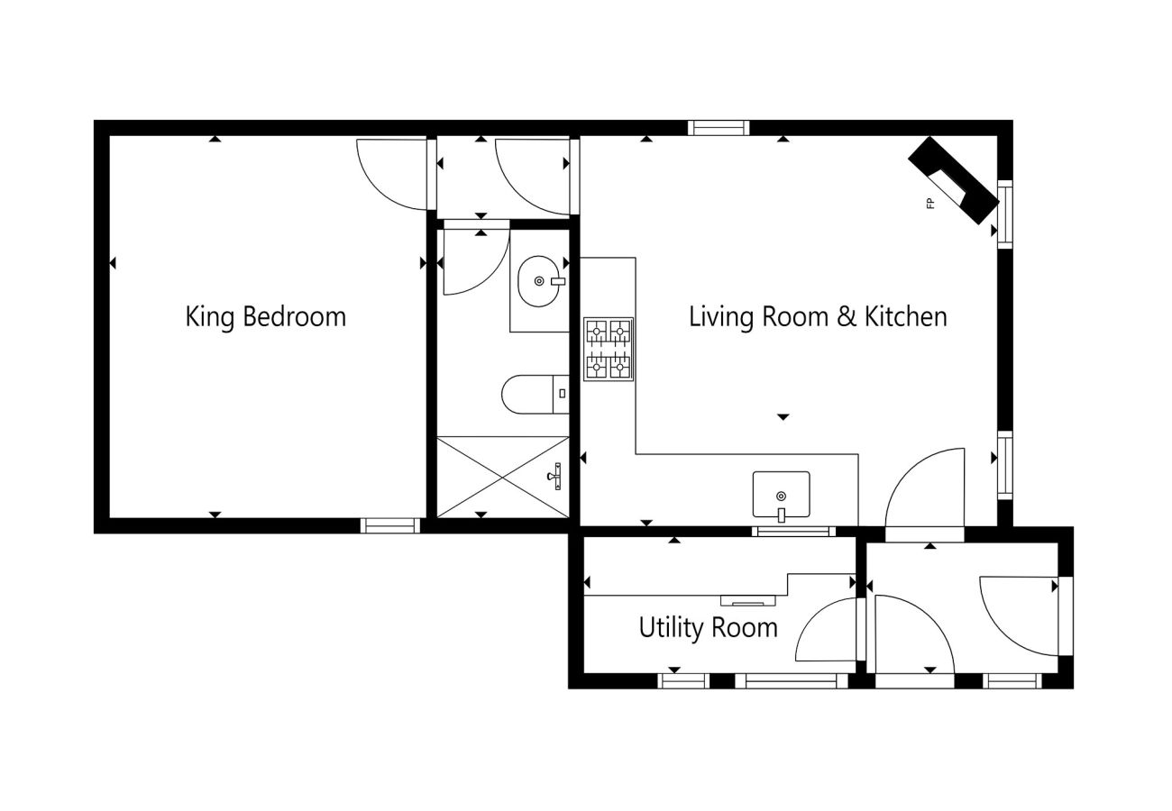 House in Boat of Garten - Wildcat Lodge - couples retreat for two with a hot tub